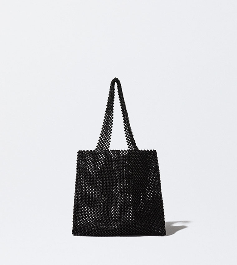 Beaded shop tote bag