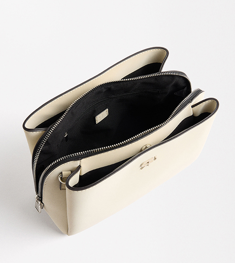 Buy Parfois Monogram Crossbody Bag In Off White | 6thStreet