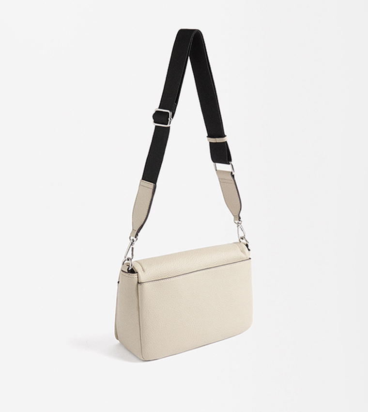 Textured Flap Crossbody Bag
