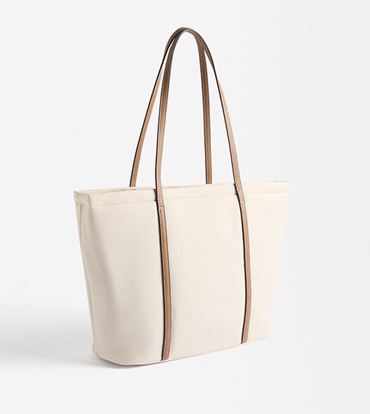 Color Block Tote Bag