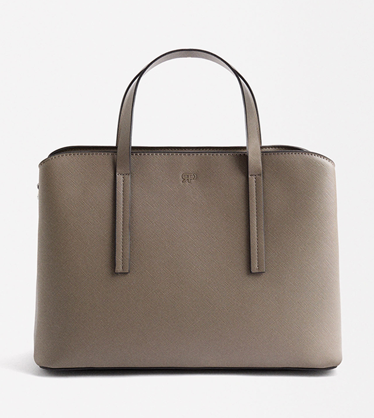 Textured Satchel Bag