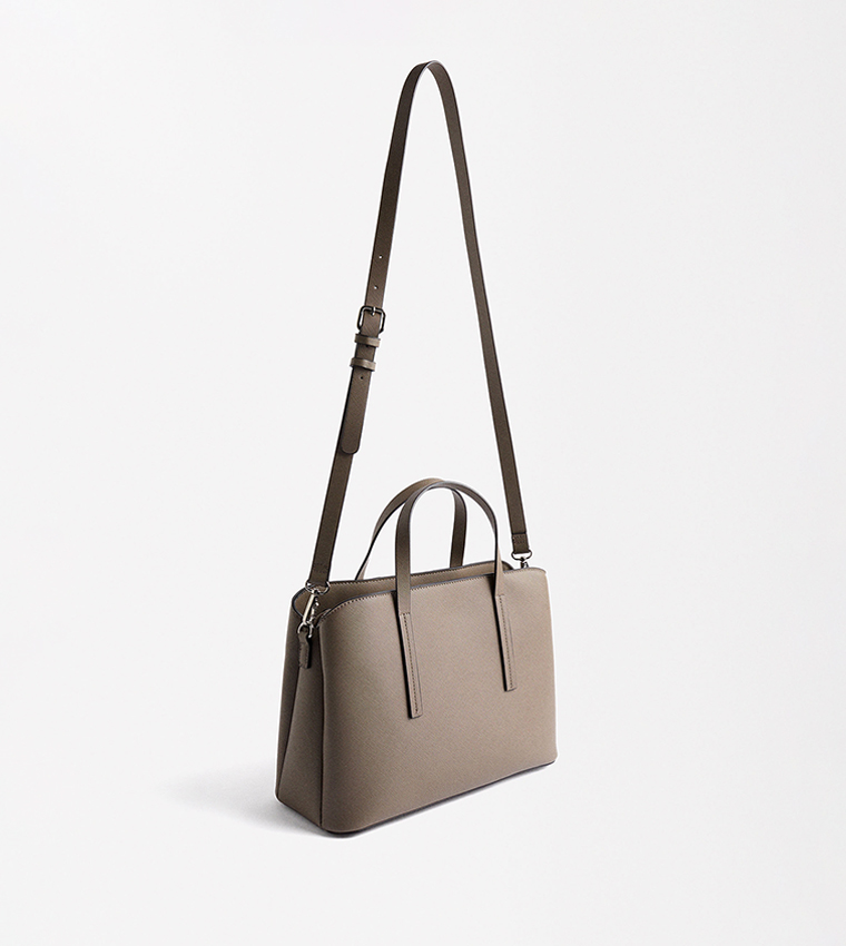 Textured Satchel Bag