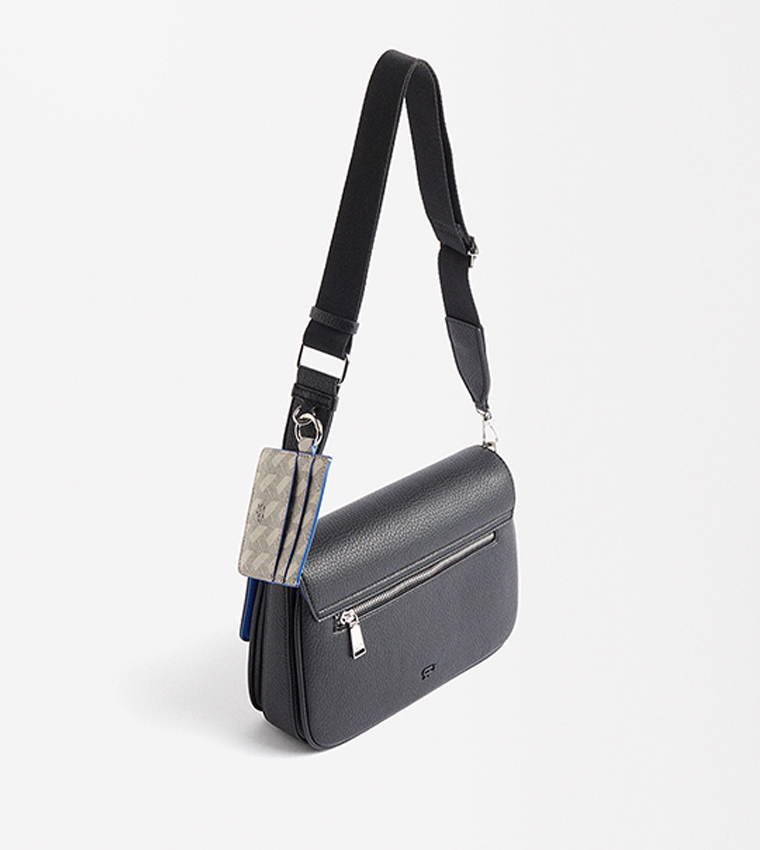 Textured Flap Shoulder Bag