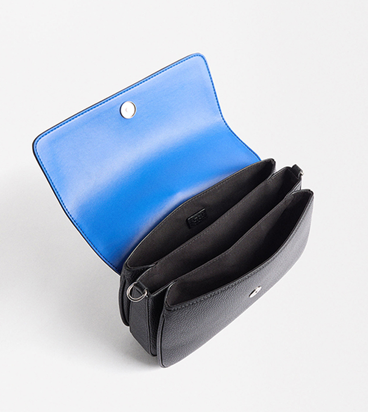 Textured Flap Shoulder Bag