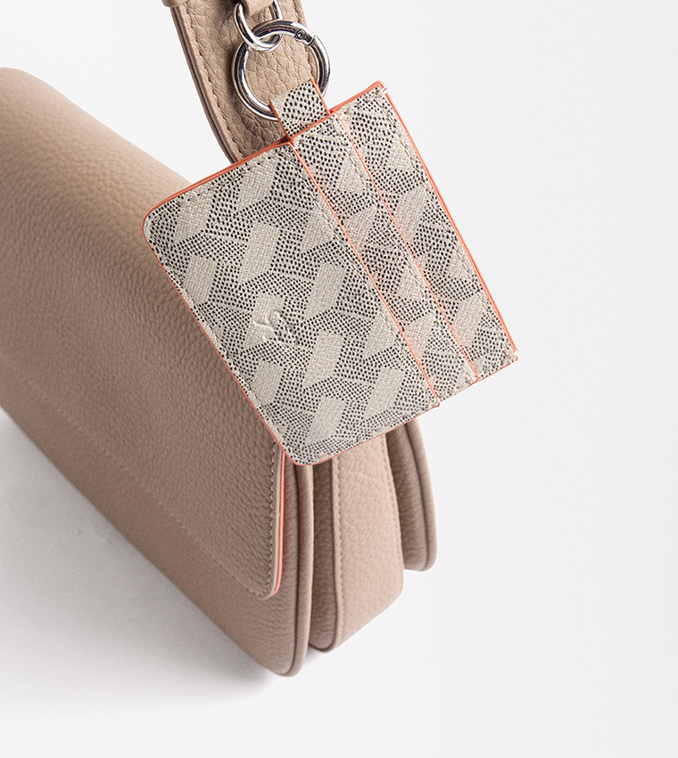 Textured Flap Shoulder Bag