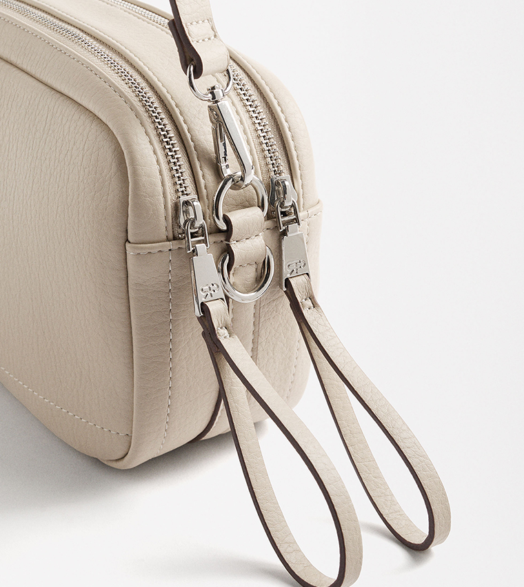 Textured Crossbody Bag with Cardholder