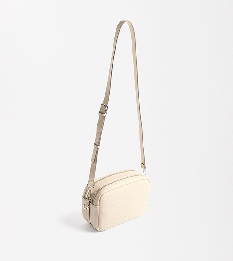 Textured Crossbody Bag with Cardholder
