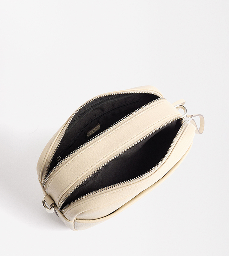 Textured Crossbody Bag with Cardholder