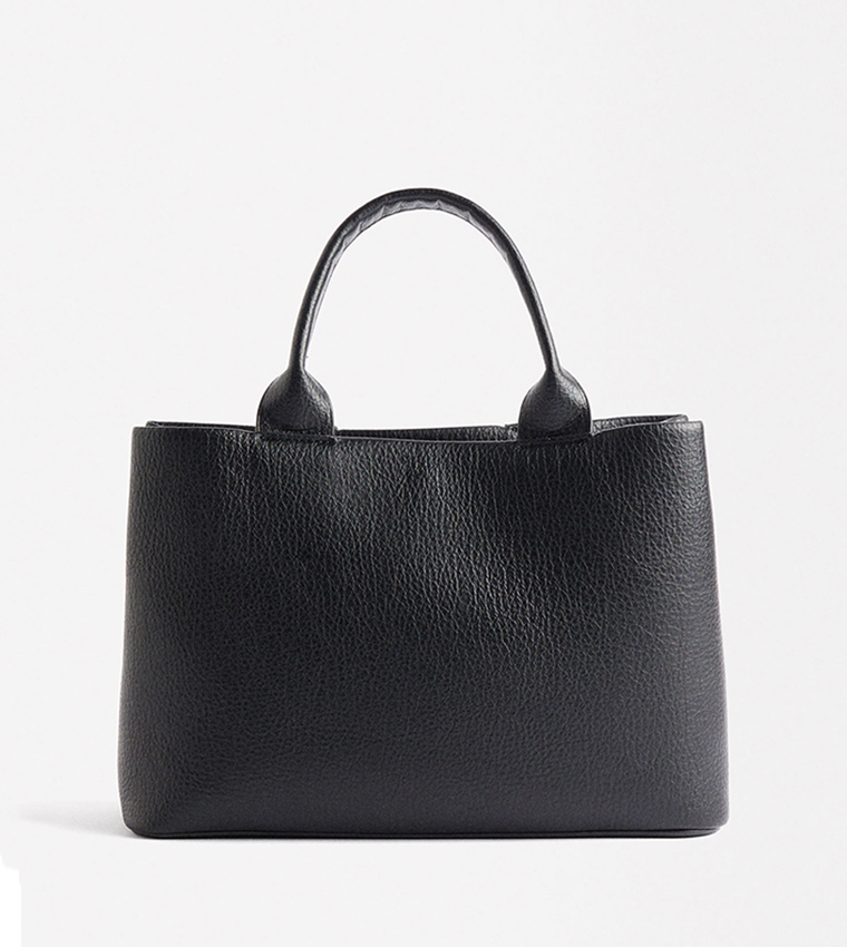 Textured Satchel Bag