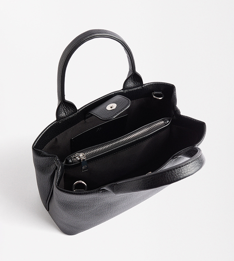 Textured Satchel Bag