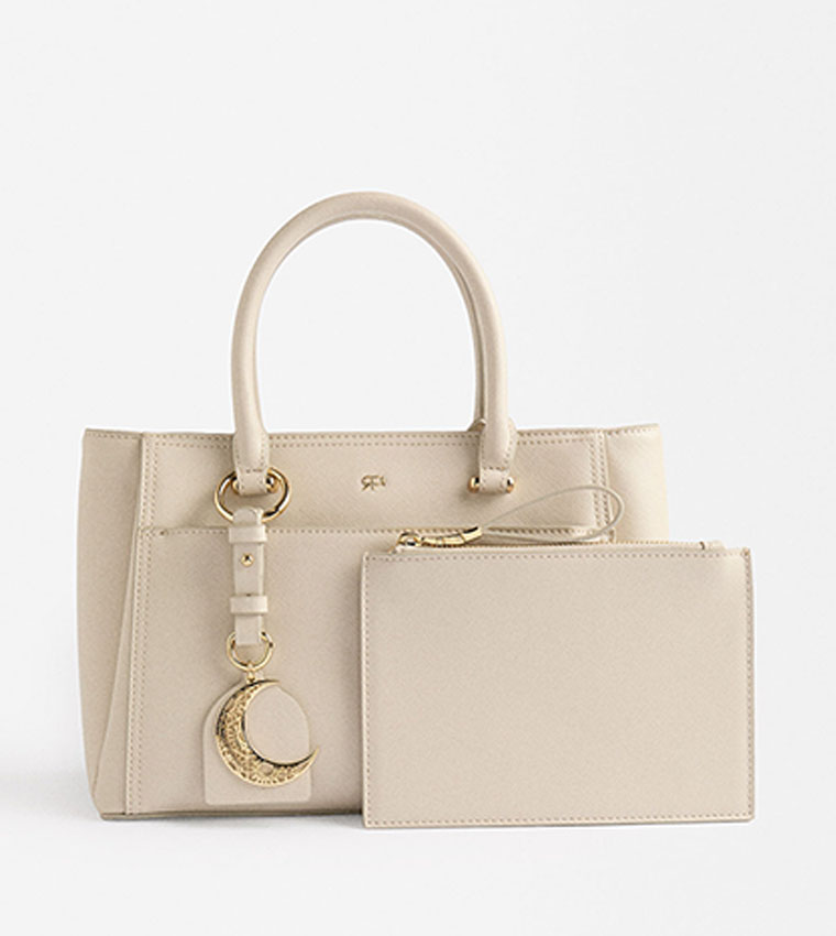 Textured Satchel Bag