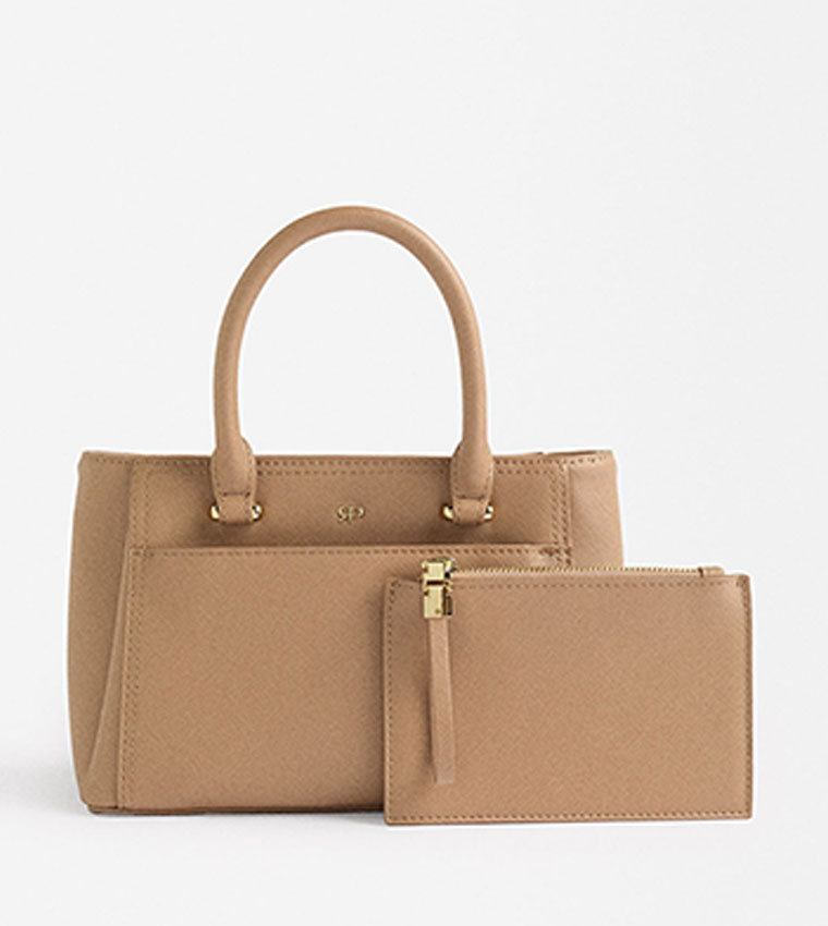 Textured Satchel Bag
