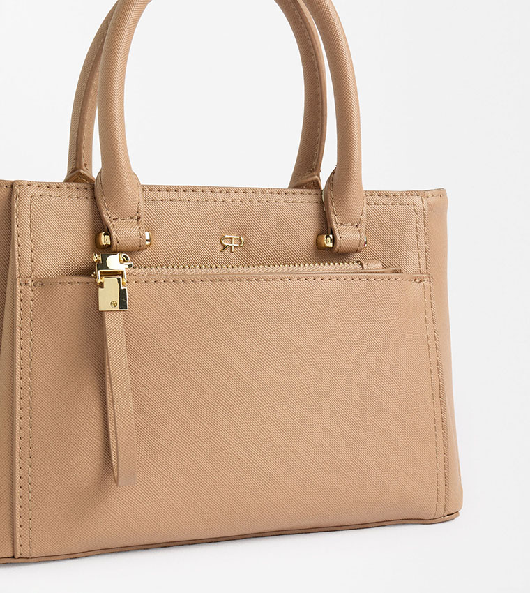 Textured Satchel Bag
