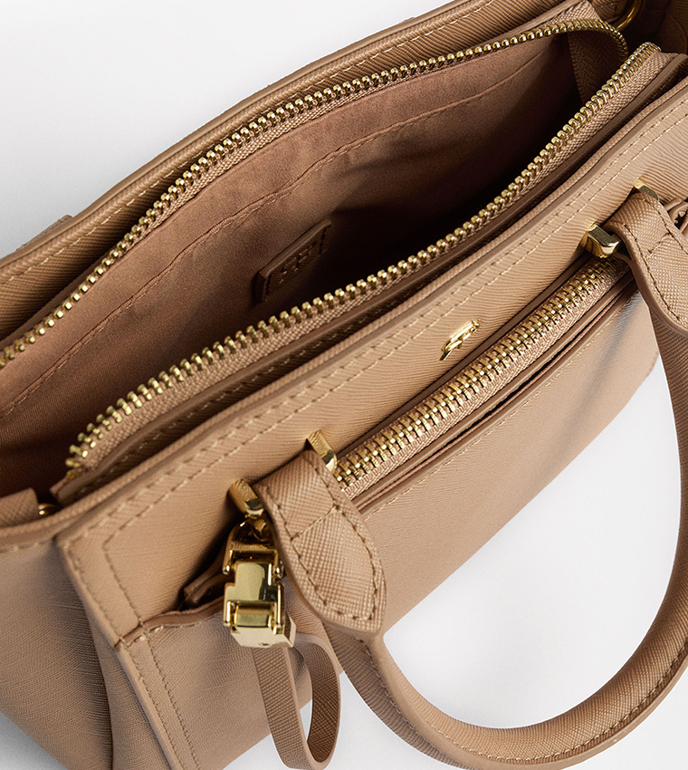 Textured Satchel Bag