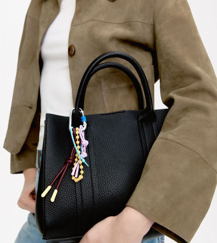 Textured Satchel Bag