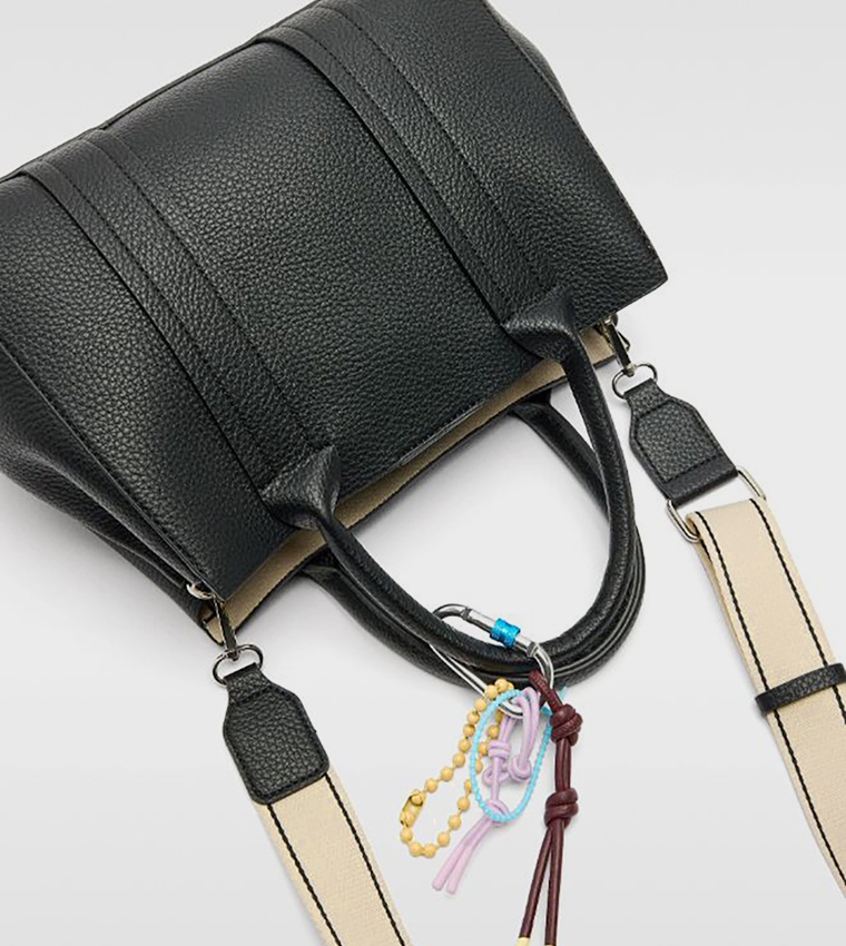 Textured Satchel Bag