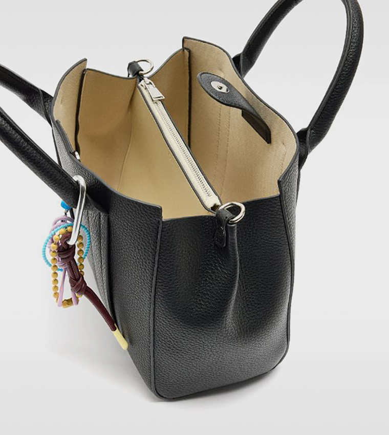Textured Satchel Bag