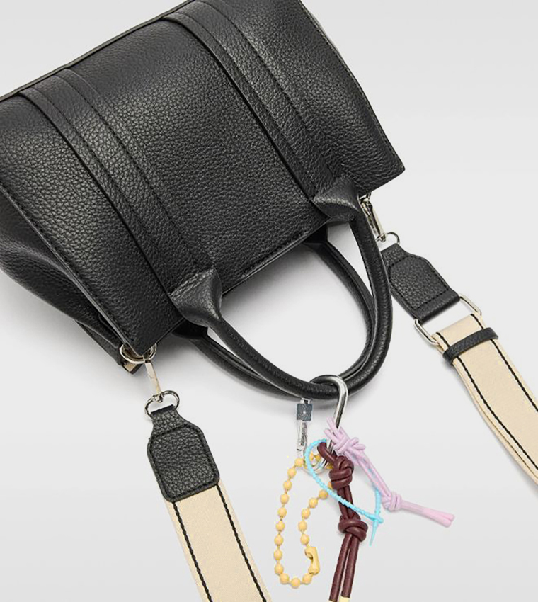 Textured Satchel Bag