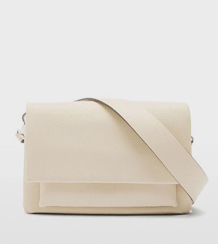 Textured Flap Crossbody Bag