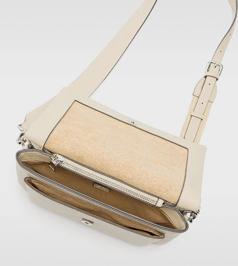 Textured Flap Crossbody Bag