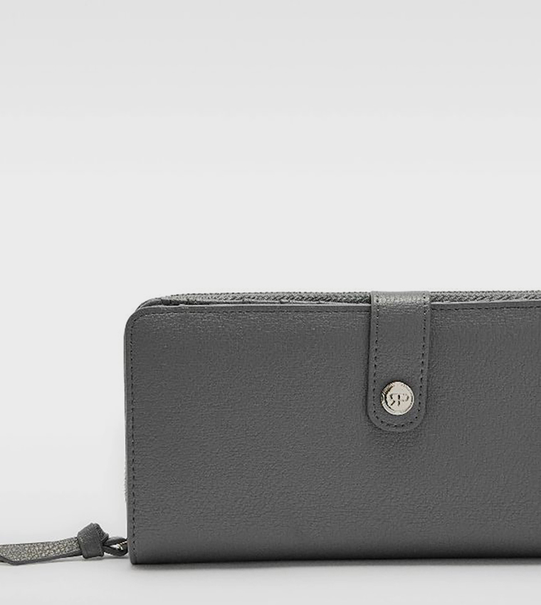 Textured Long Wallet