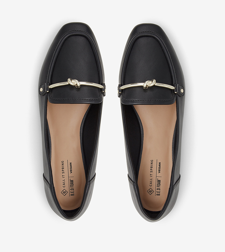 PATSIE Metal Accent Slip-On Loafers