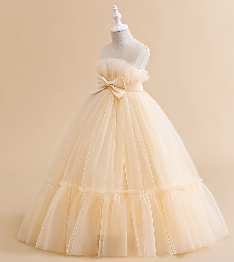 Alice Bow Detail Tulle Party Gown