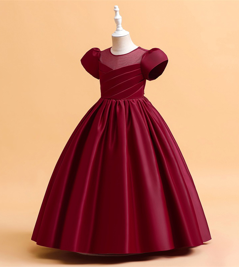 Amy Sheer Detail Satin Party Dress