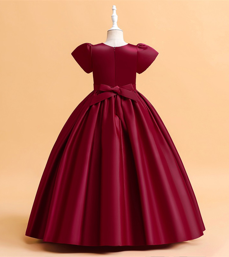 Amy Sheer Detail Satin Party Dress