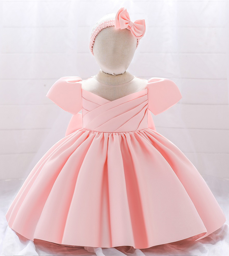 Amy Pleated Detail Cap Sleeves Party Dress