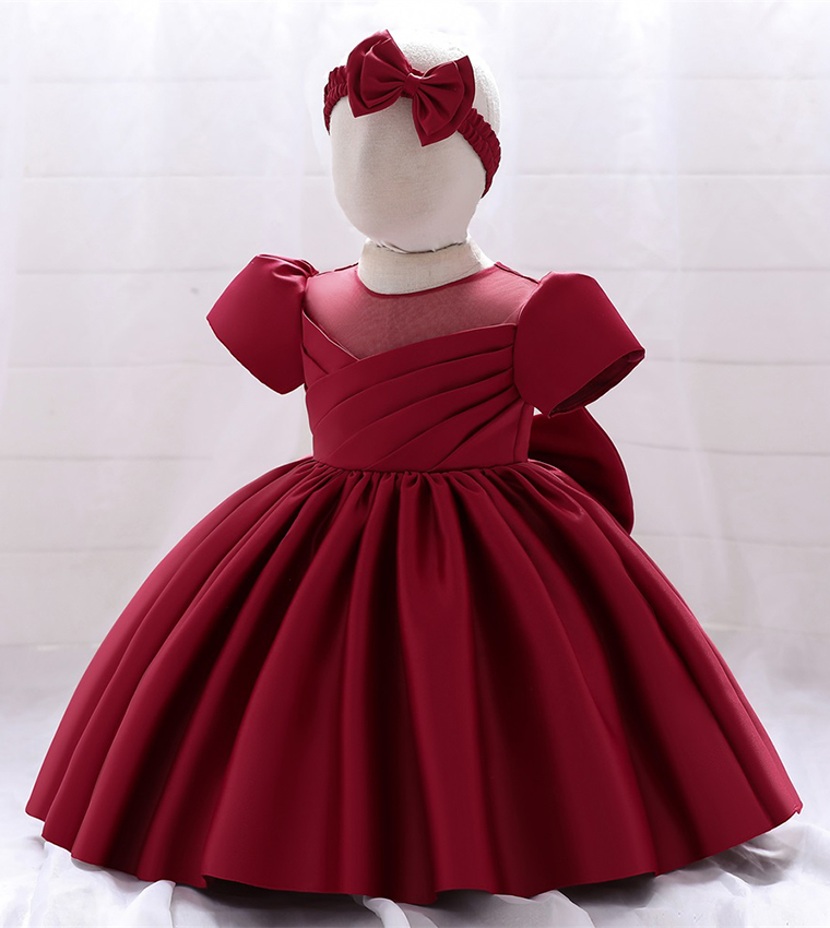 Amy Pleated Detail Cap Sleeves Party Dress
