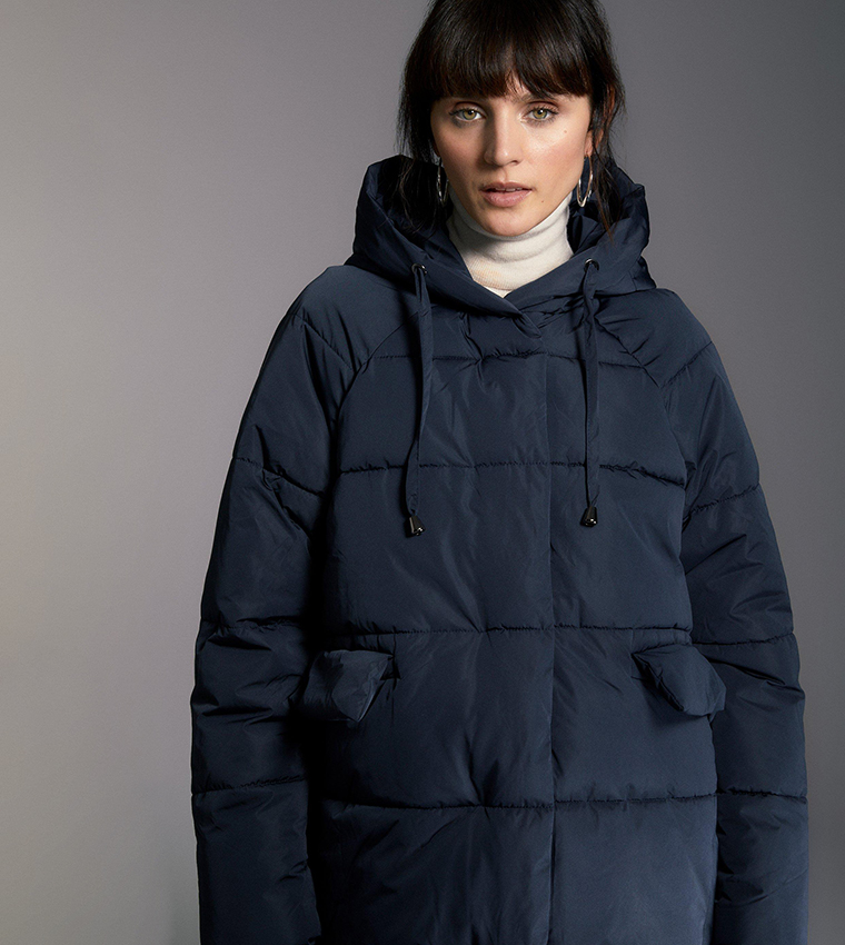 Principles navy shop padded jacket