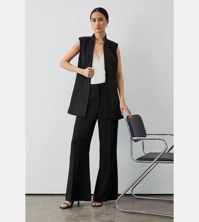Split Detail Wide Leg Trousers