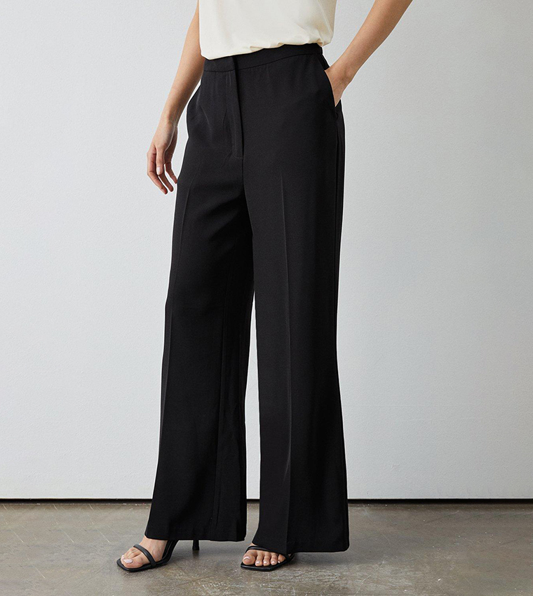 Split Detail Wide Leg Trousers