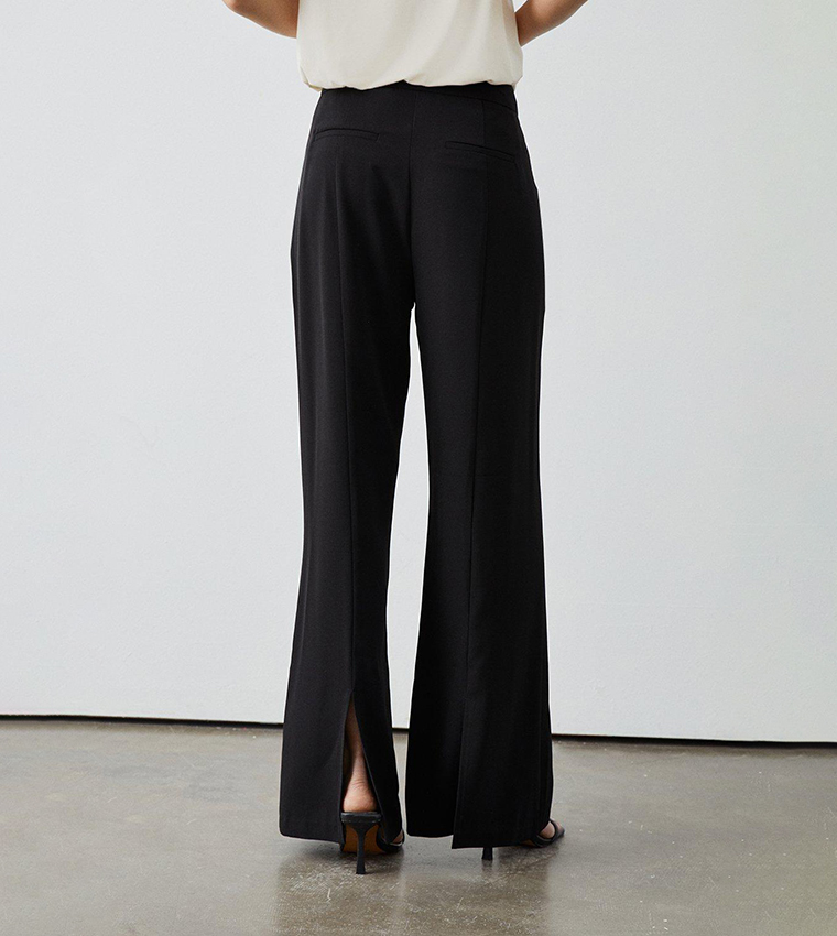 Split Detail Wide Leg Trousers