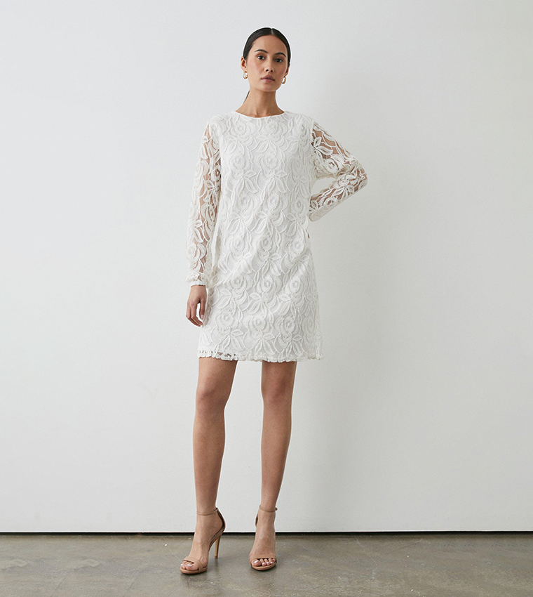 Casual ivory hot sale lace dress