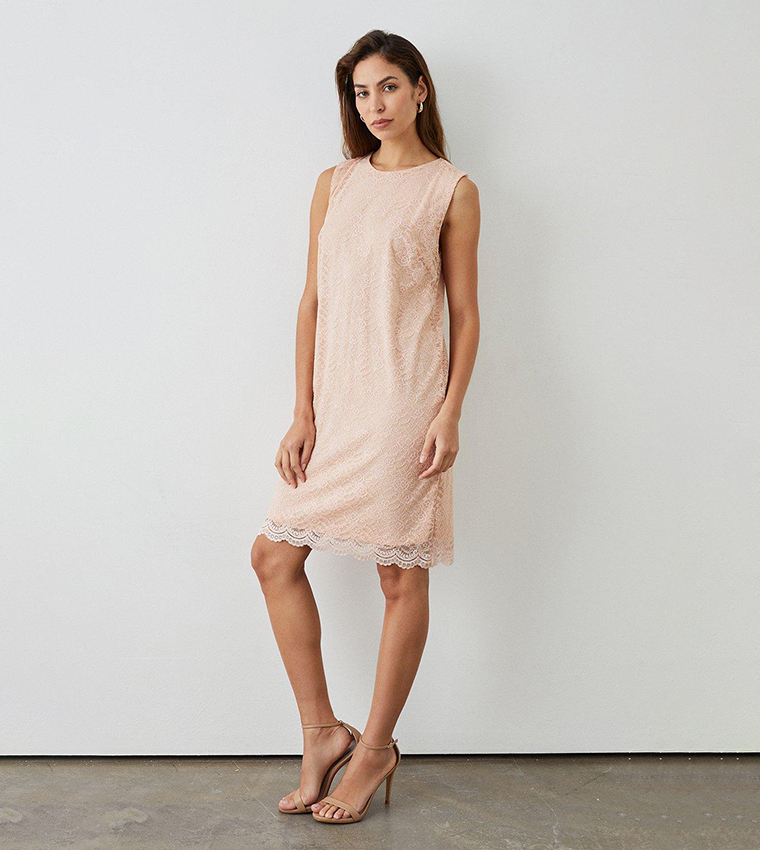 Buy Principles Sleeveless Lace Shift Dress In Pink 6thStreet Qatar