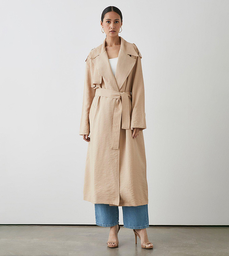 Buy Principles Belted Duster Jacket In NEUTRAL | 6thStreet Oman