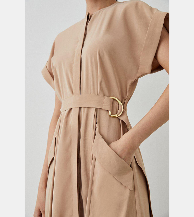 Buy Principles Fit And Flare Soft Touch Utility Dress In Beige 6thStreet Kuwait