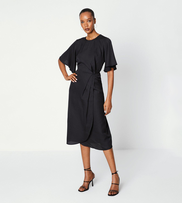 Karen millen gathered detail midi dress best sale