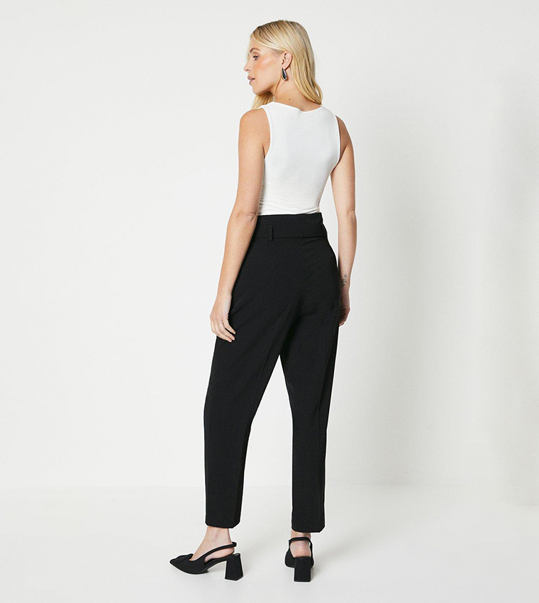 Petite Paperbag Taper Pants