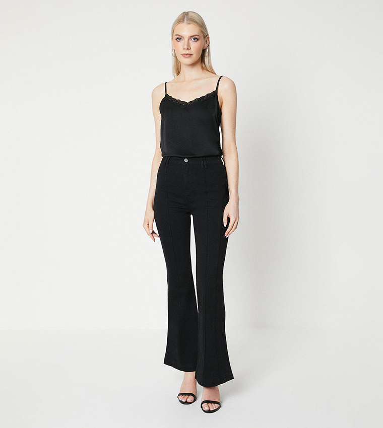Seam Detail Flared Jeans