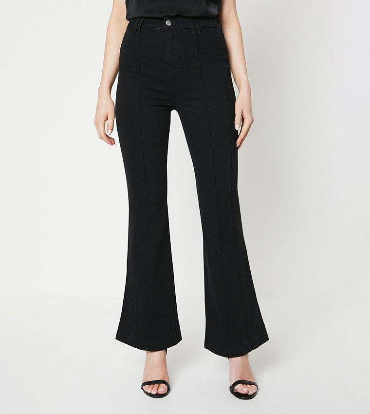 Seam Detail Flared Jeans
