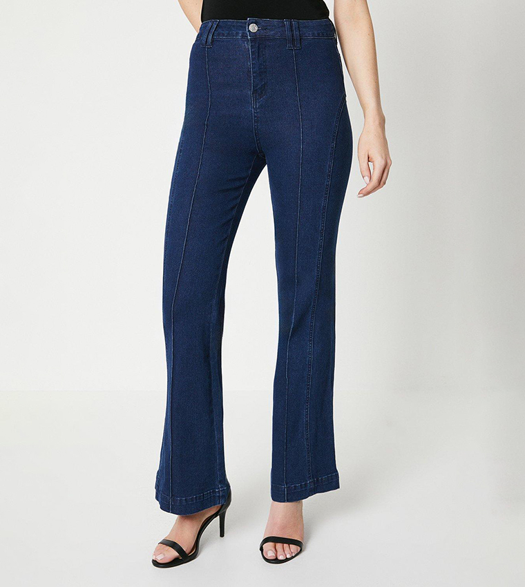 Seam Detail Flared Jeans