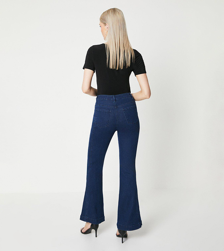 Seam Detail Flared Jeans