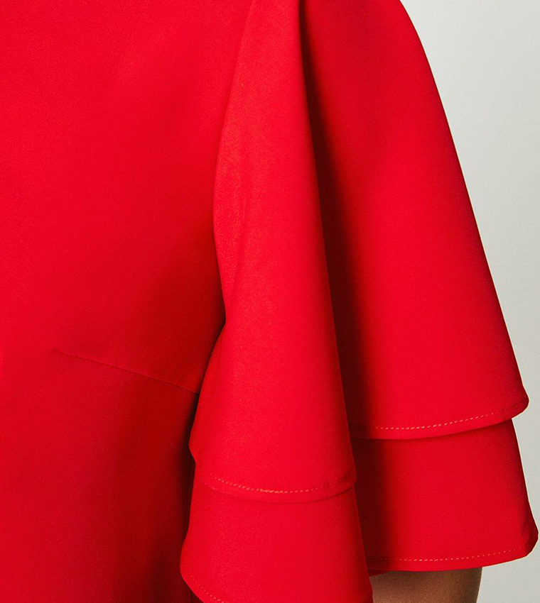Solid Flutter Sleeves Top