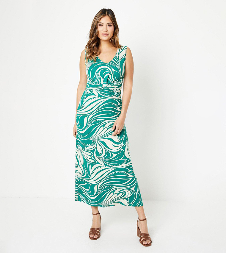 Fashion debenhams green maxi dress