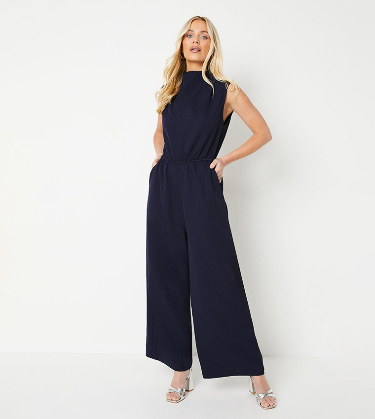 Petite Solid Wrap Dress