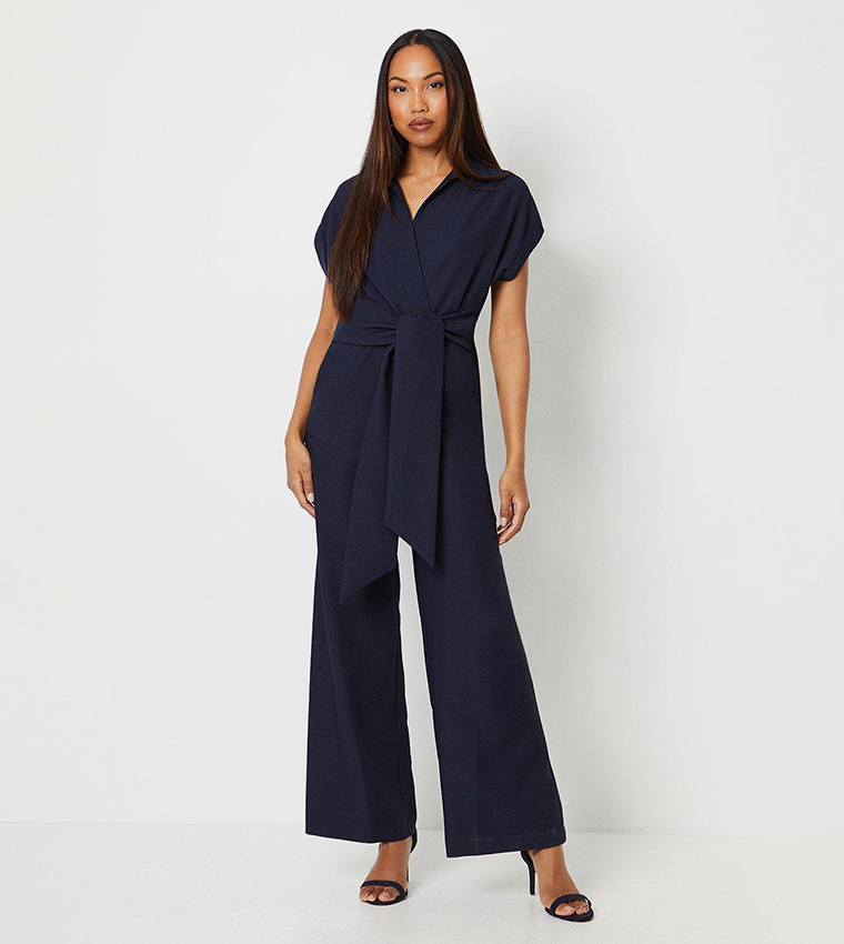 Buy Principles Tie Front Jumpsuit In Navy 6thStreet Bahrain