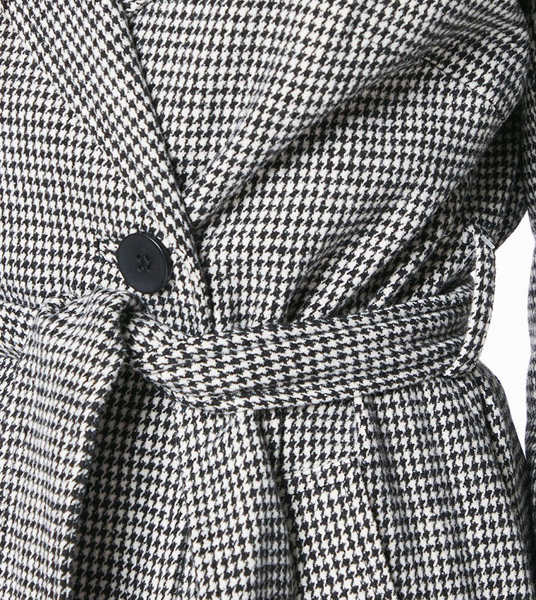 16518 Black Check Wrap Jacket main image 0